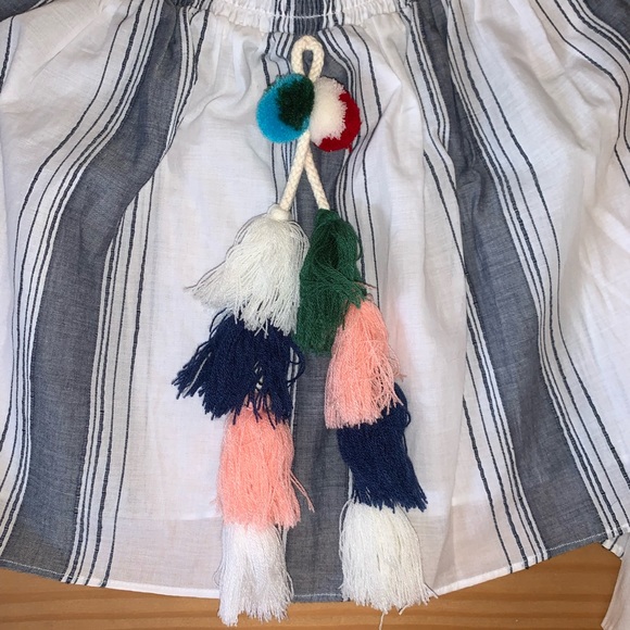 Anthropologie Lilka Playa Striped Off Shoulder Top - Picture 12 of 12